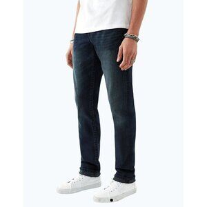 True Religion Geno Flap Big T Mens Jeans Mid-Rise Size 33 Dark Wash Denim